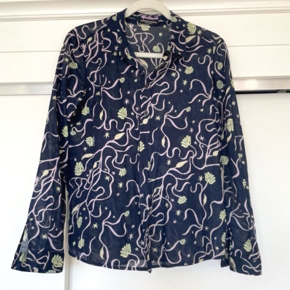 Scotch & Soda Semi-Sheer Button-down Shirt - Picture 1 of 5